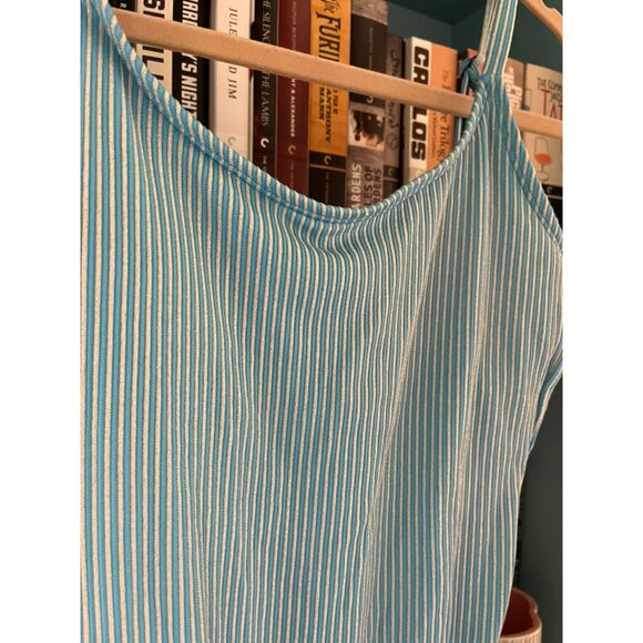 NWT Mindy x Andie Laguna One Piece Swimsuit in Splash (Blue/Gold Stripe) - Picture 4 of 4